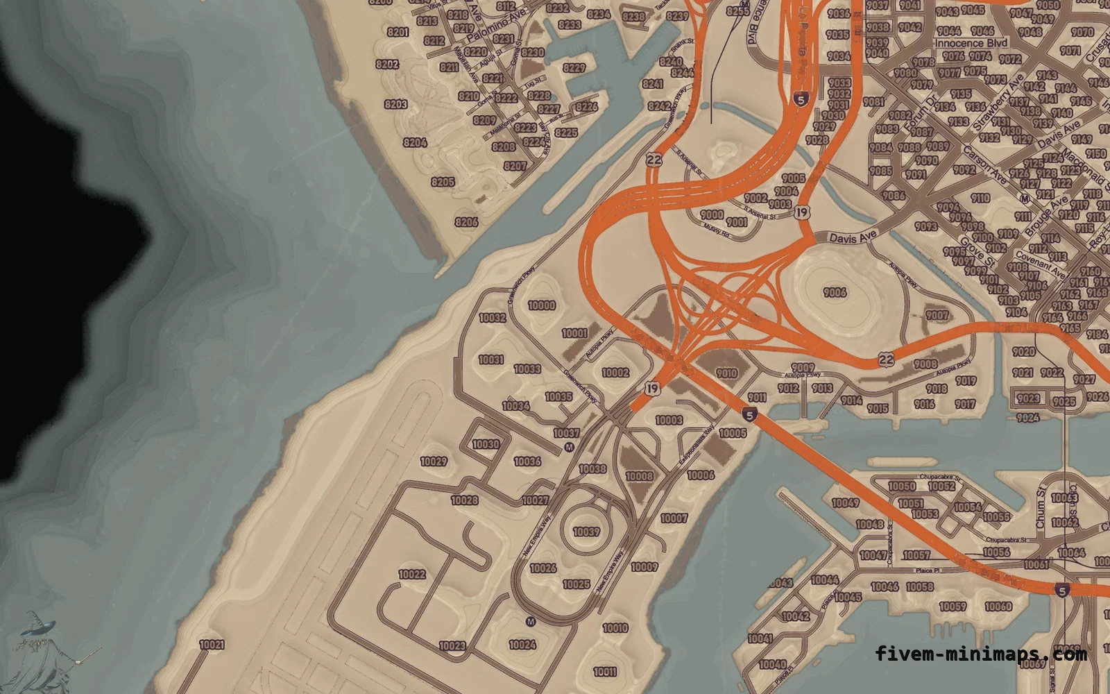 Halloween Mixed light Halloween minimap for FiveM, the harbour