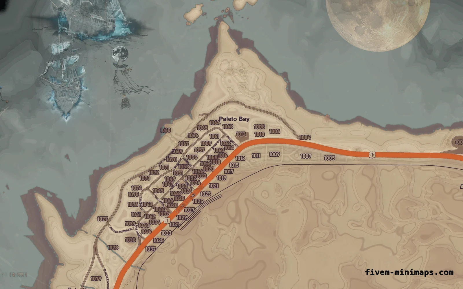 Halloween Mixed light Halloween minimap for FiveM, paleto bay