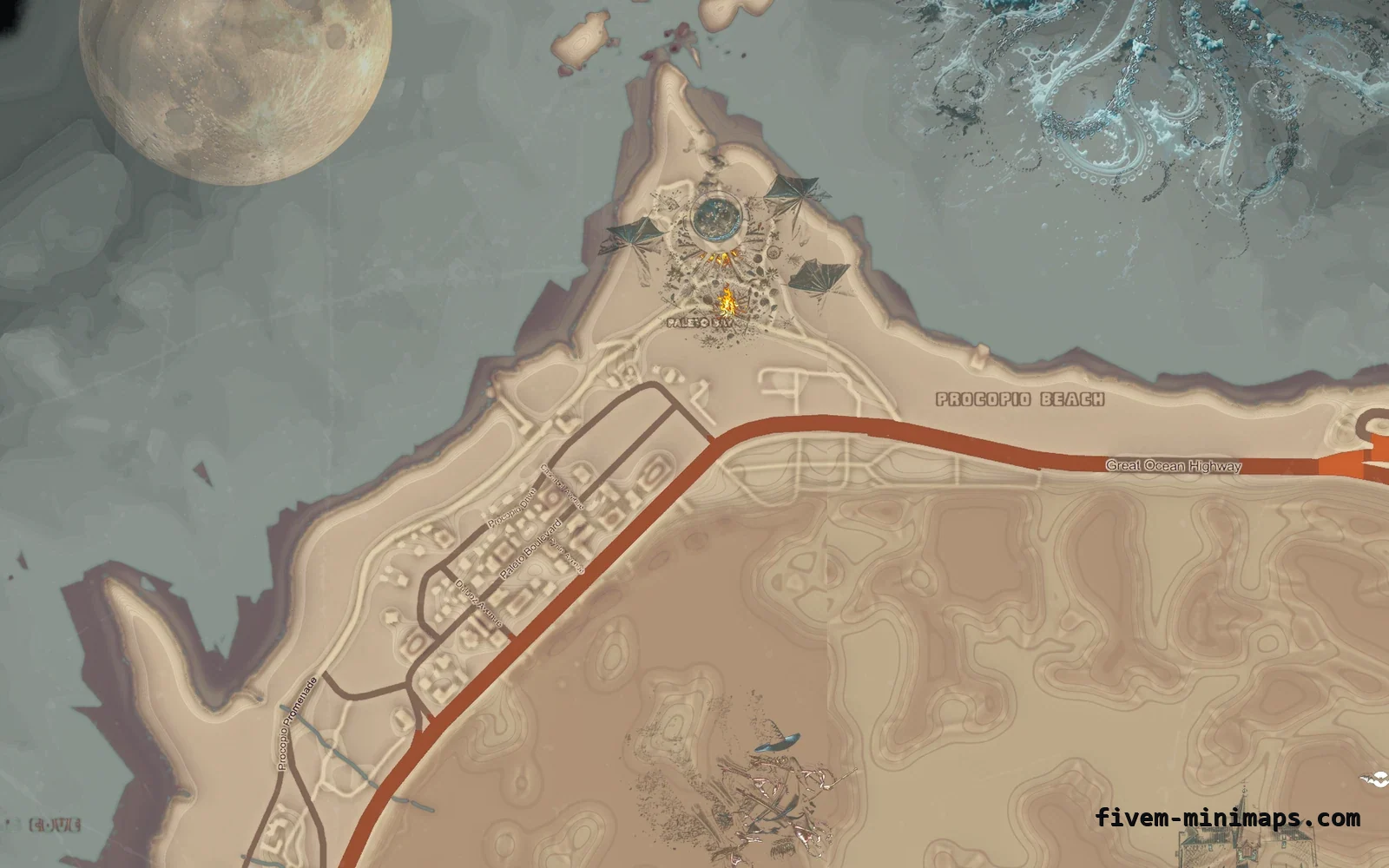 Halloween Mixed light Halloween minimap for FiveM, paleto bay
