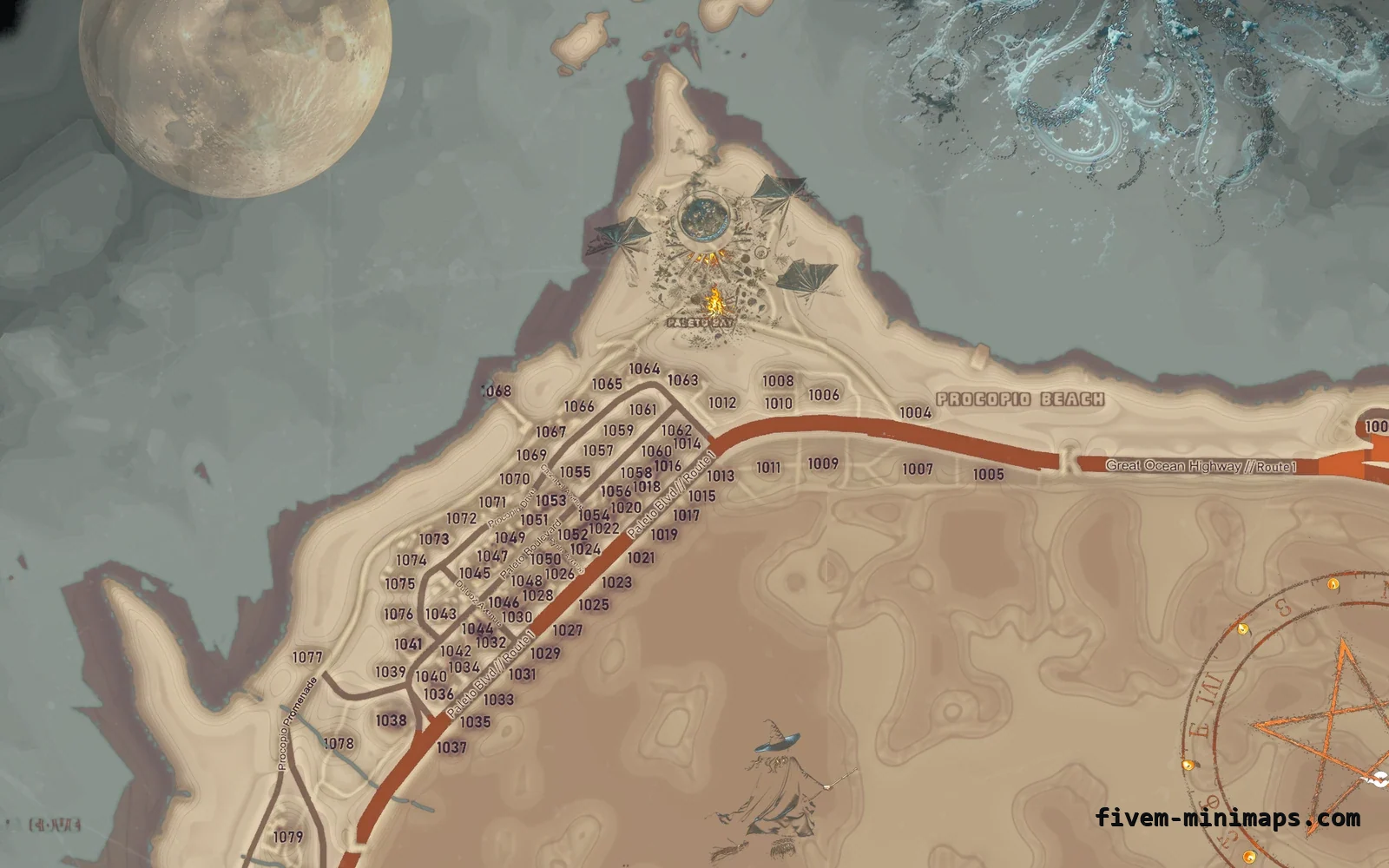 Halloween Mixed light Halloween minimap for FiveM, paleto bay