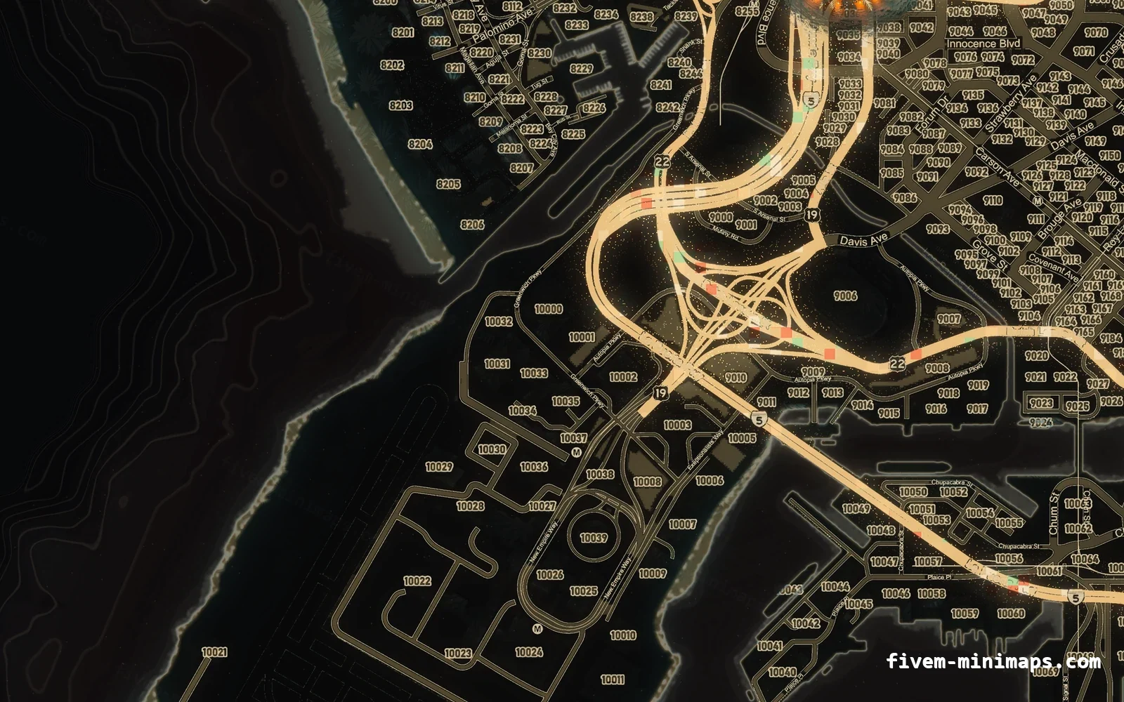 Christmas Orange Christmas minimap for FiveM, the harbour