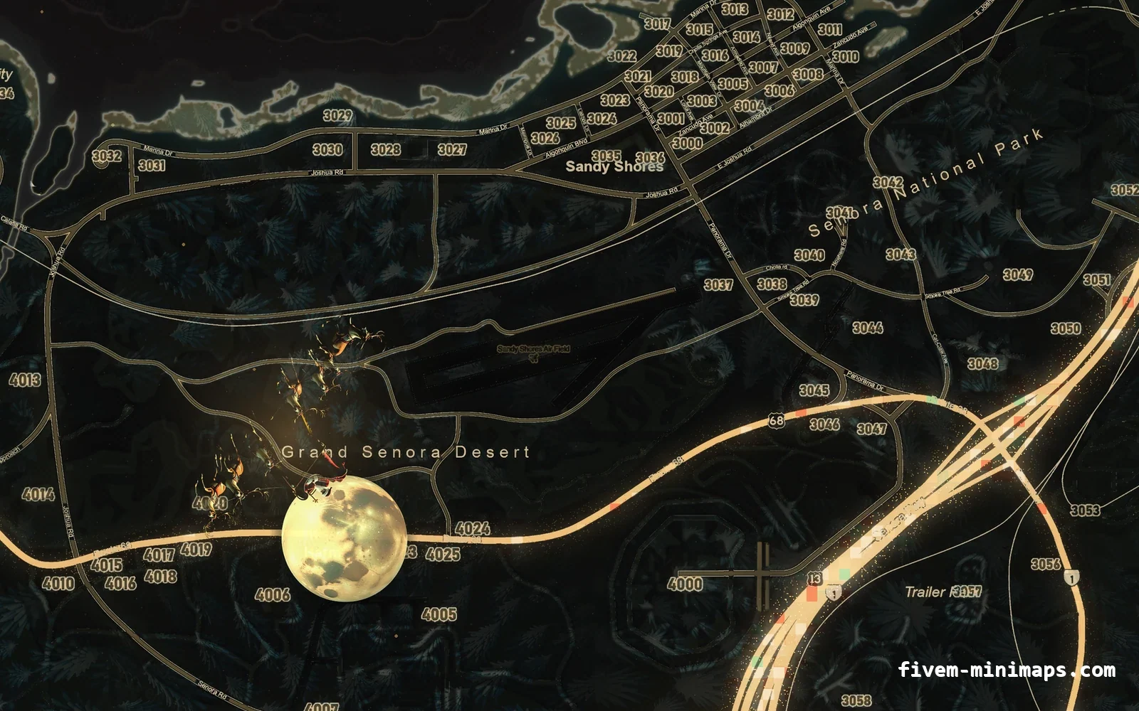 Christmas Orange Christmas minimap for FiveM, sandy shores