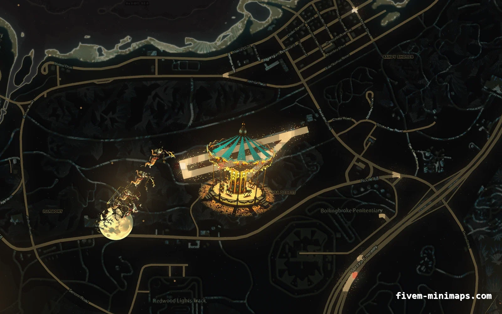 Christmas Orange Christmas minimap for FiveM, sandy shores