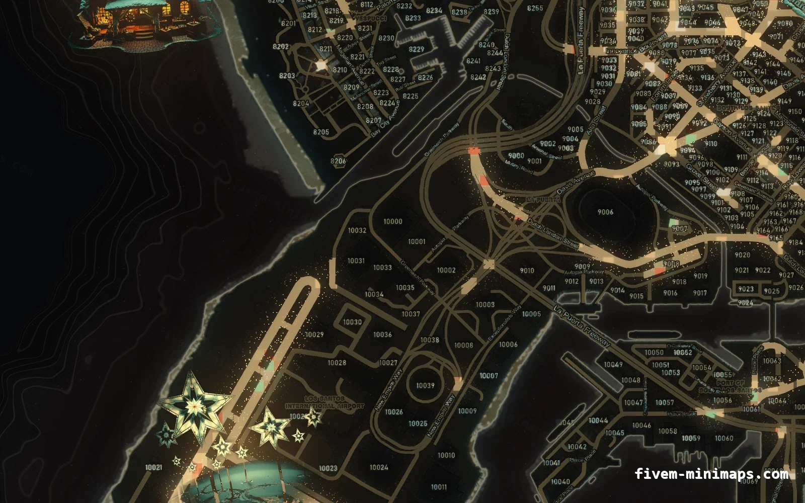 Christmas Orange Christmas minimap for FiveM, the harbour