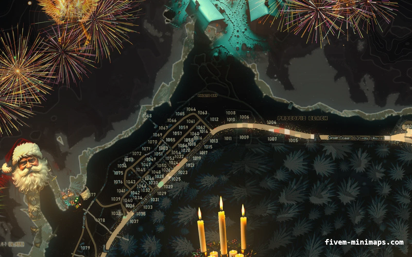 Christmas Orange Christmas minimap for FiveM, paleto bay