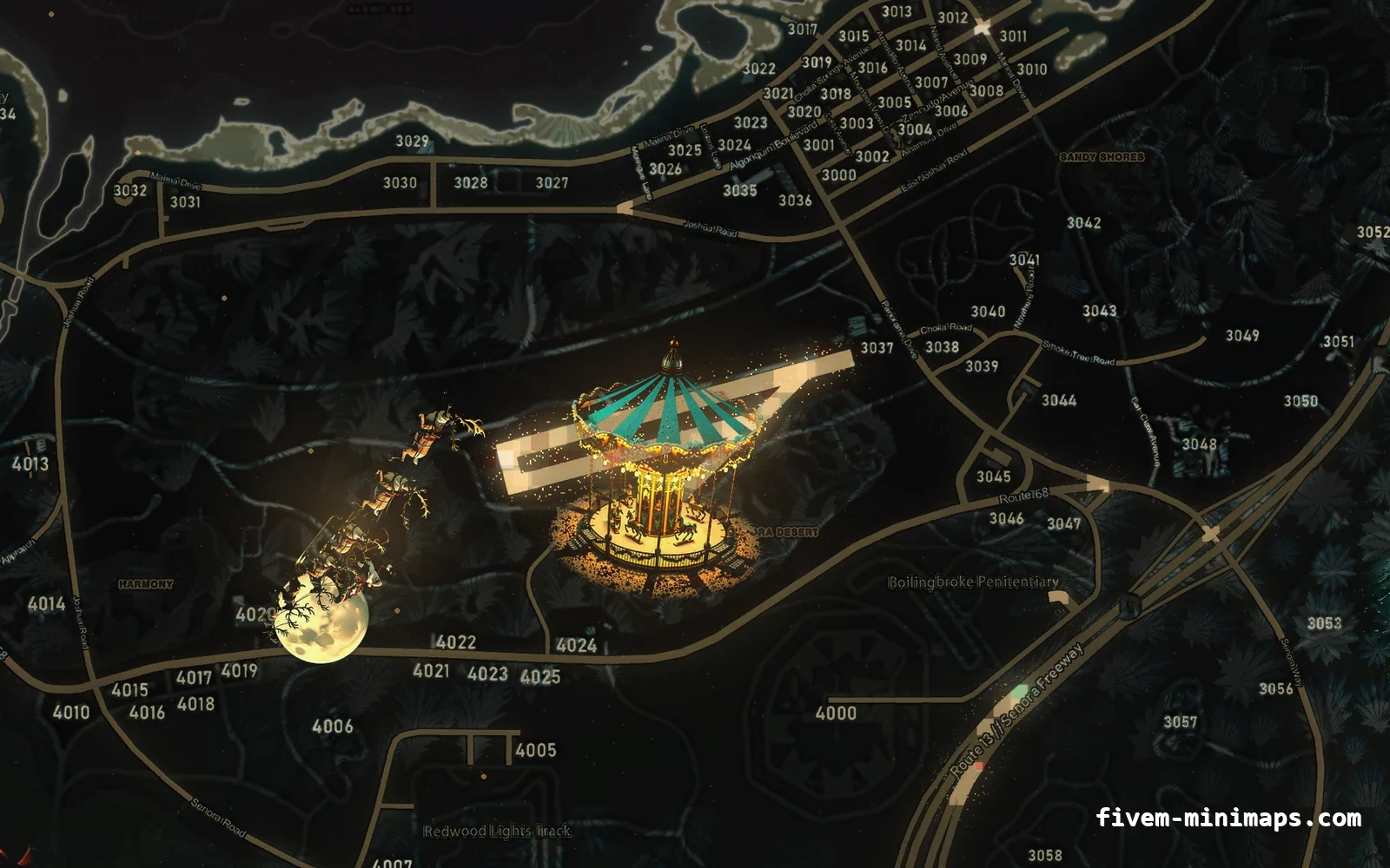 Christmas Orange Christmas minimap for FiveM, sandy shores