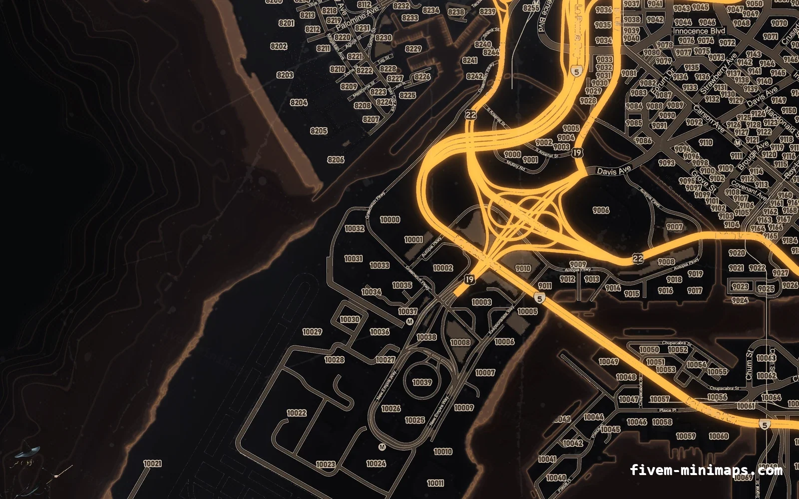 Halloween Orange Halloween minimap for FiveM, the harbour