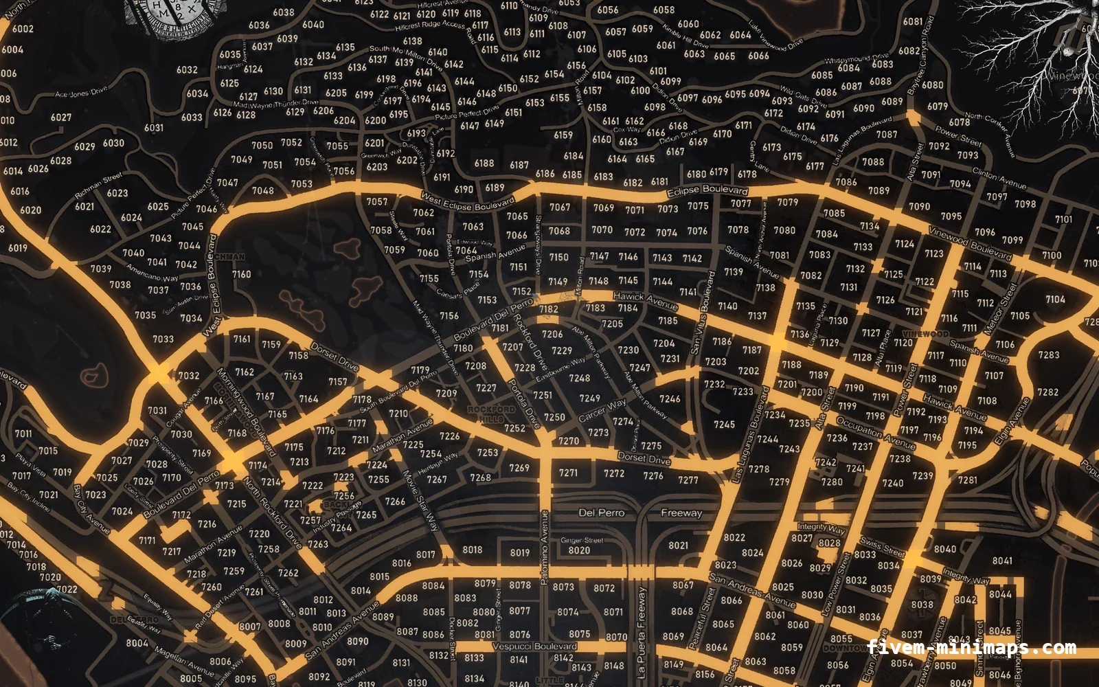 Halloween Orange Halloween minimap for FiveM, los santos