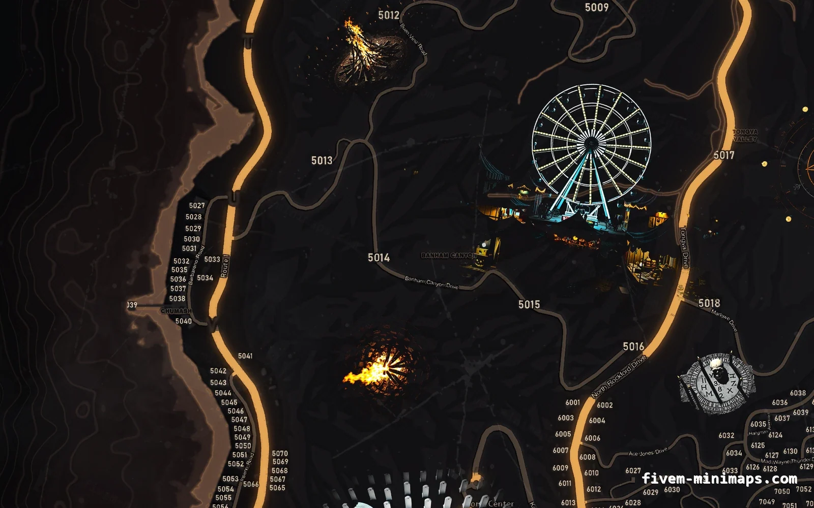 Halloween Orange Halloween minimap for FiveM, the west coast