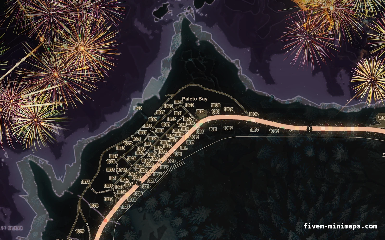 Christmas Pink Christmas minimap for FiveM, paleto bay