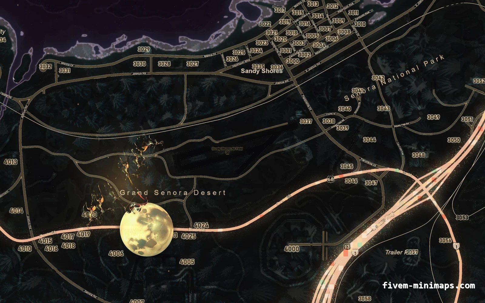 Christmas Pink Christmas minimap for FiveM, sandy shores
