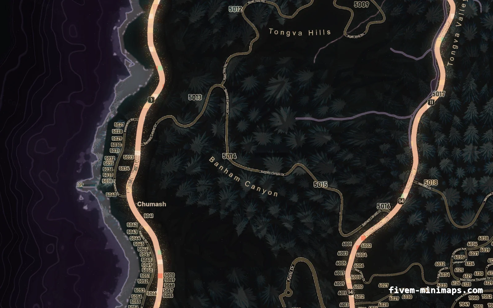Christmas Pink Christmas minimap for FiveM, the west coast
