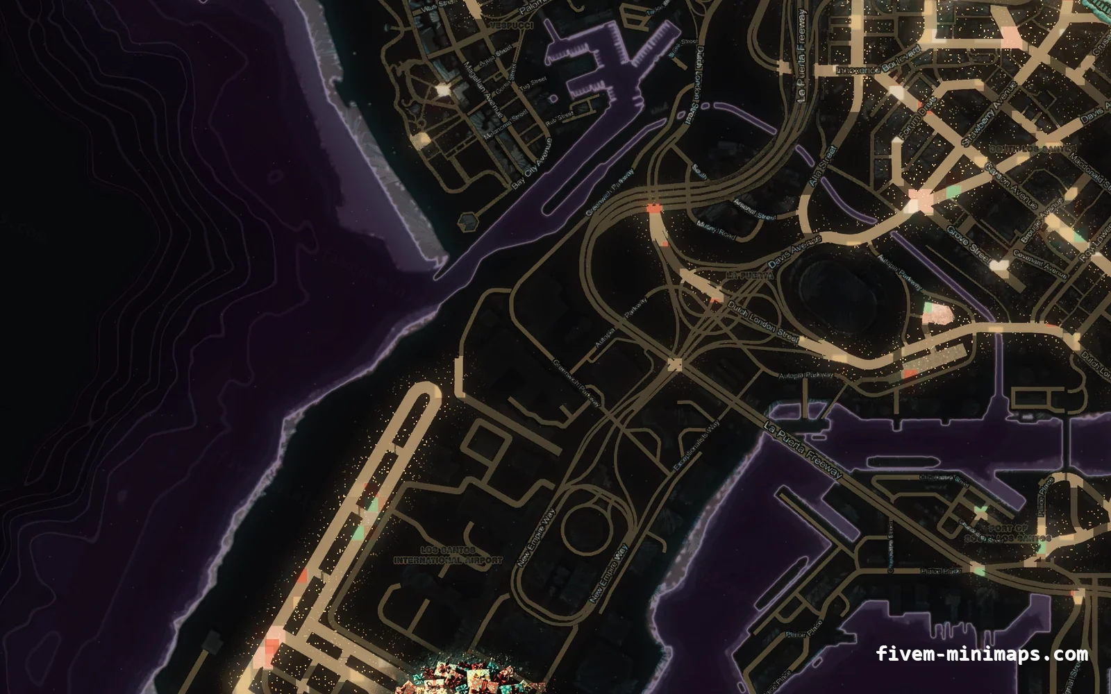 Christmas Pink Christmas minimap for FiveM, the harbour