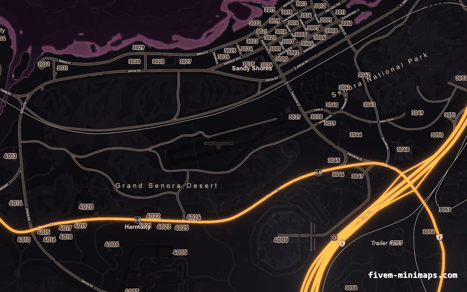 Halloween Pink Halloween minimap for FiveM, sandy shores