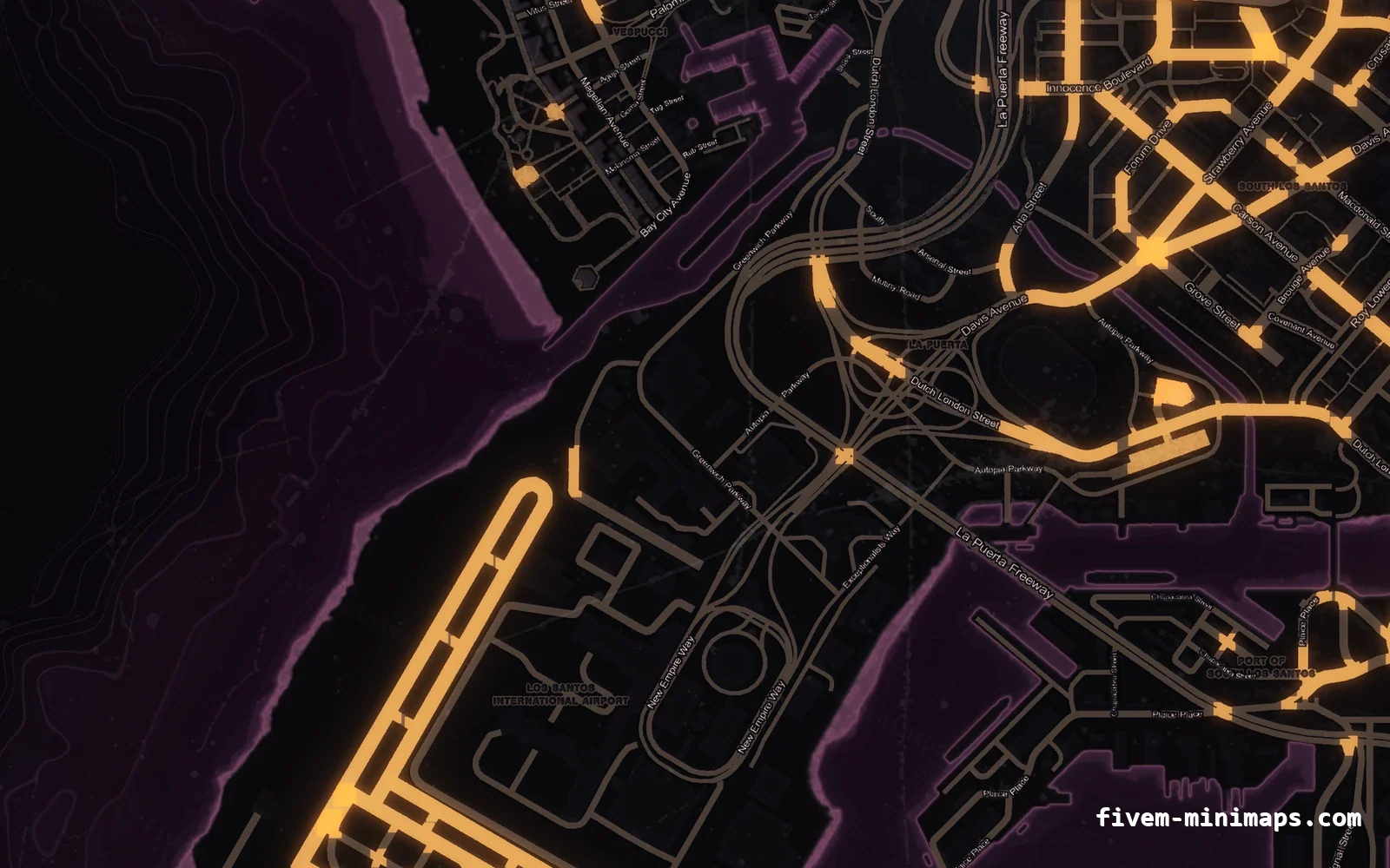 Halloween Pink Halloween minimap for FiveM, the harbour