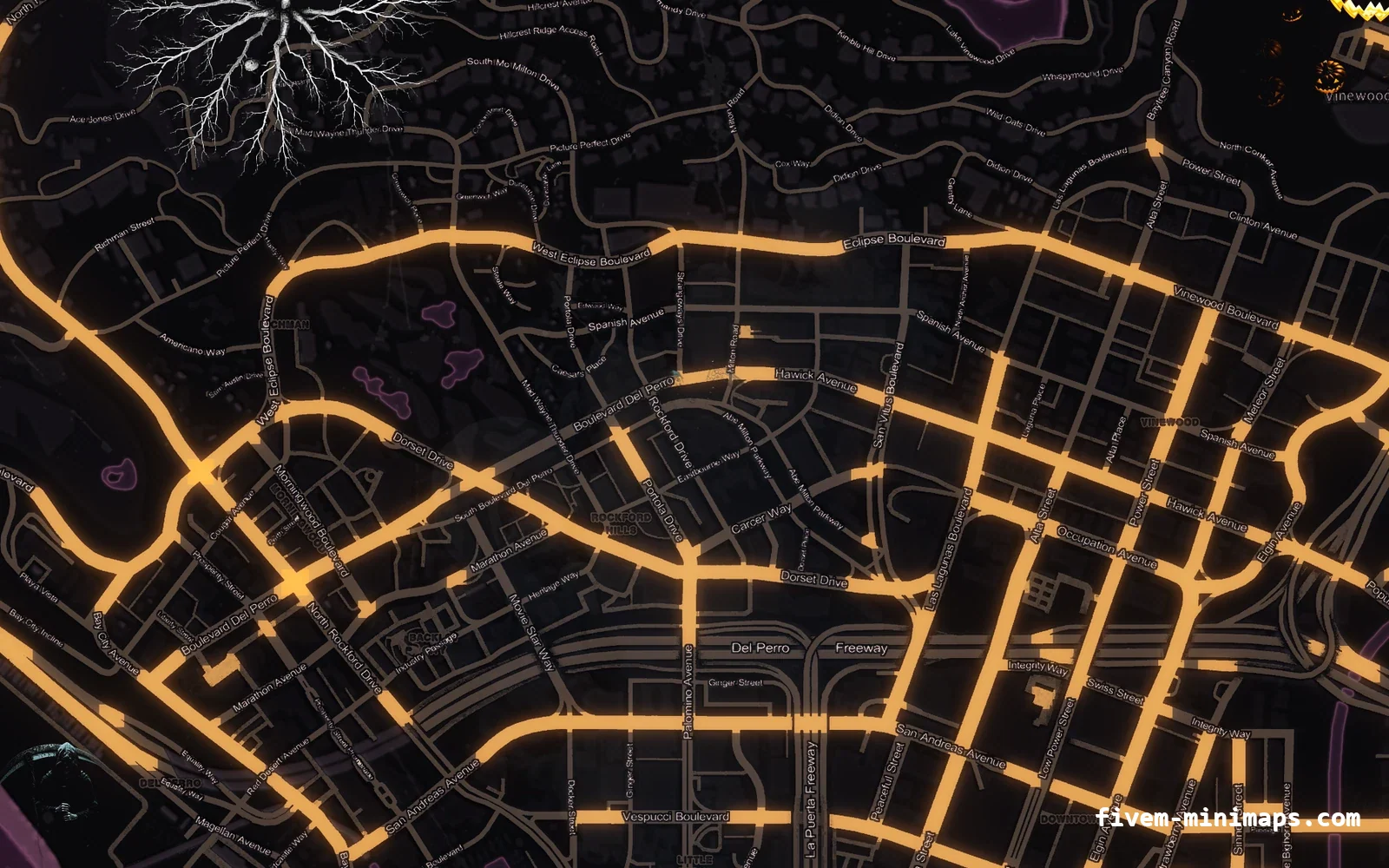 Halloween Pink Halloween minimap for FiveM, los santos