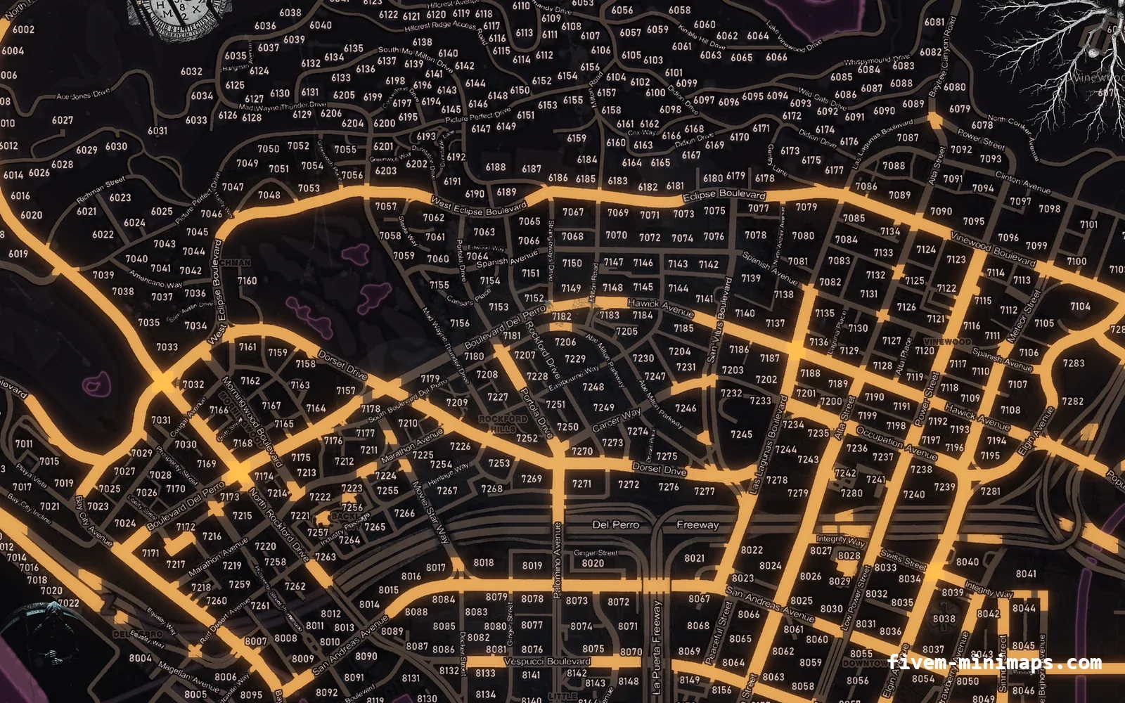 Halloween Pink Halloween minimap for FiveM, los santos