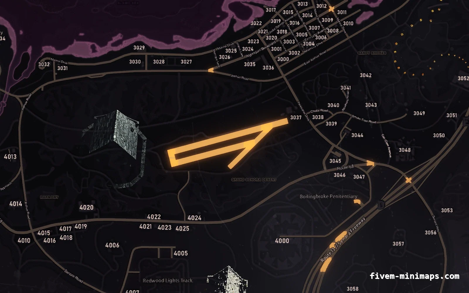 Halloween Pink Halloween minimap for FiveM, sandy shores