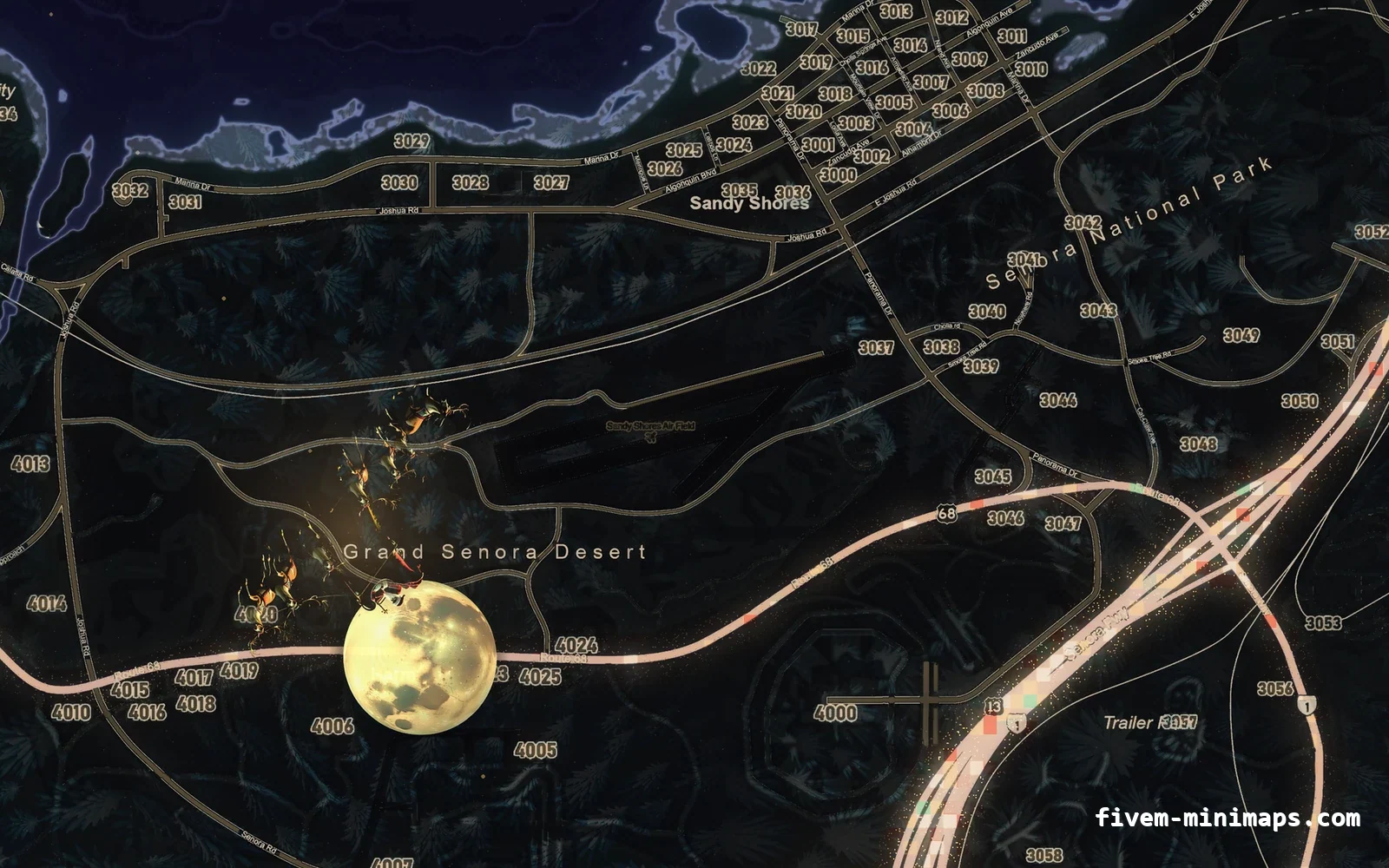 Christmas Purple Christmas minimap for FiveM, sandy shores
