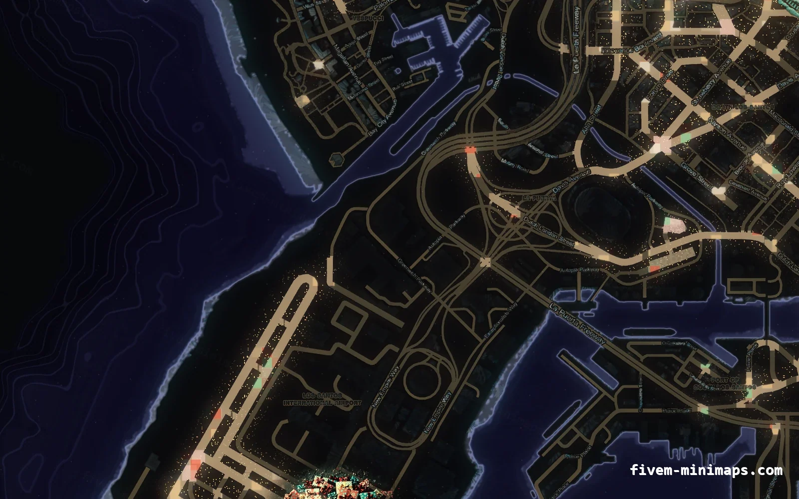 Christmas Purple Christmas minimap for FiveM, the harbour