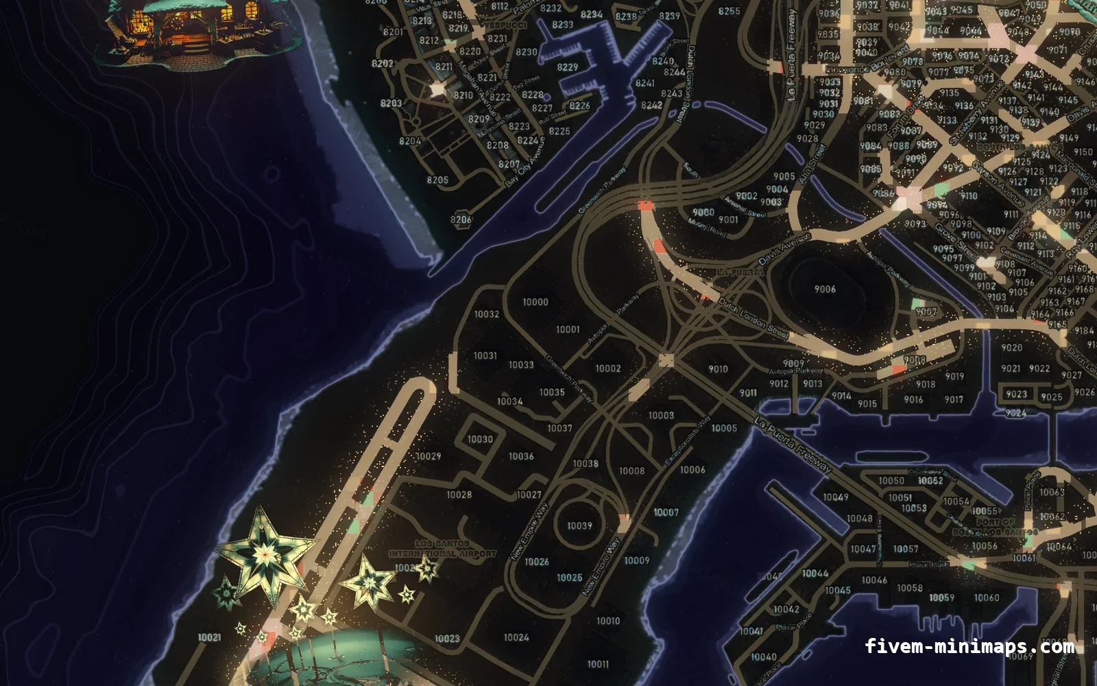 Christmas Purple Christmas minimap for FiveM, the harbour