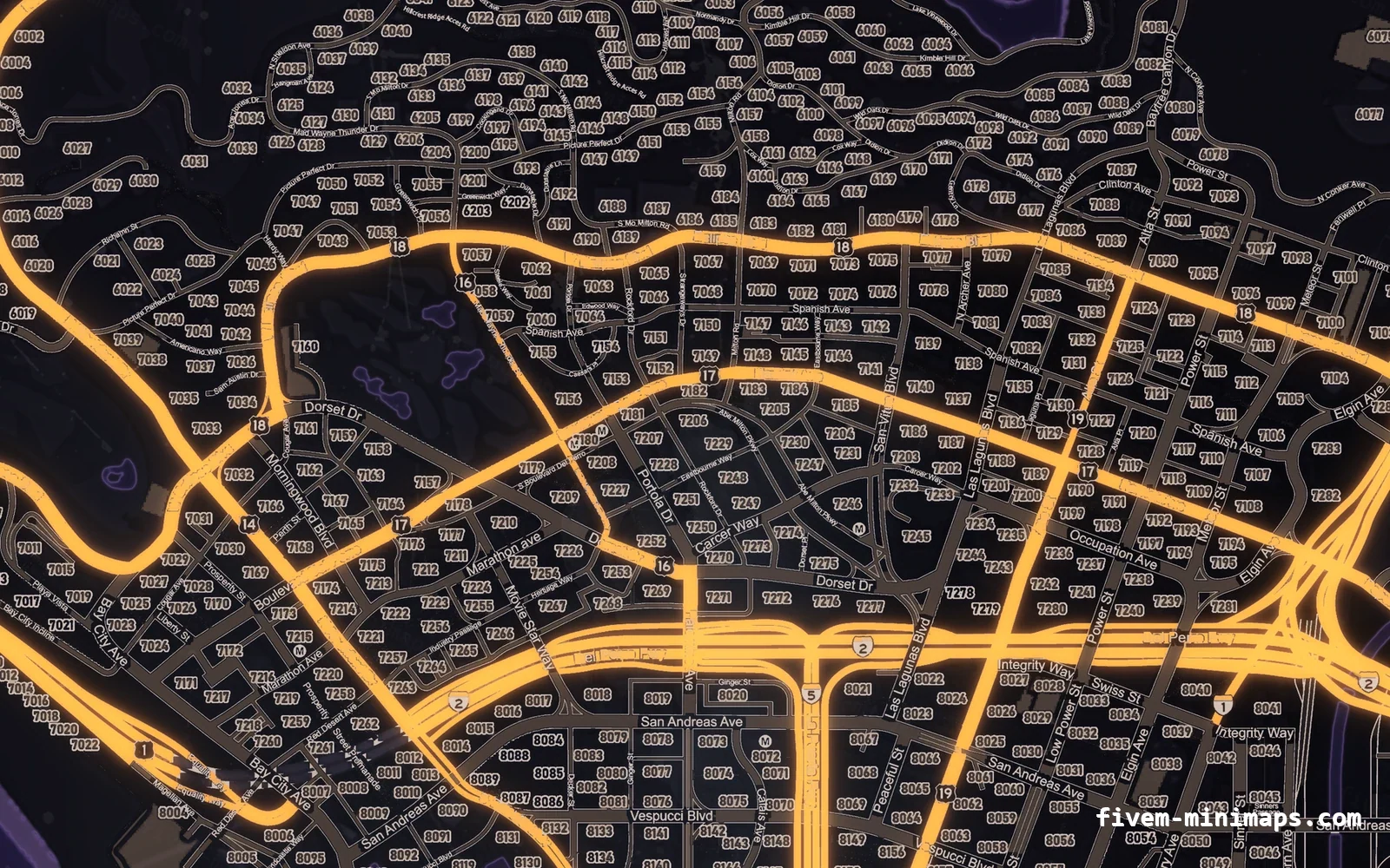 Halloween Purple Halloween minimap for FiveM, los santos