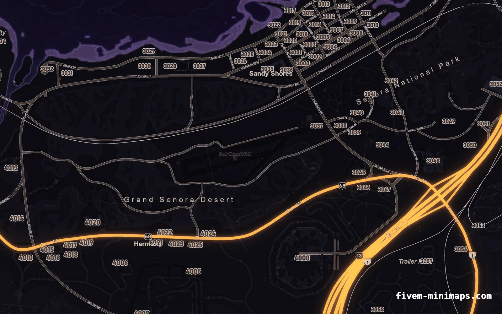 Halloween Purple Halloween minimap for FiveM, sandy shores
