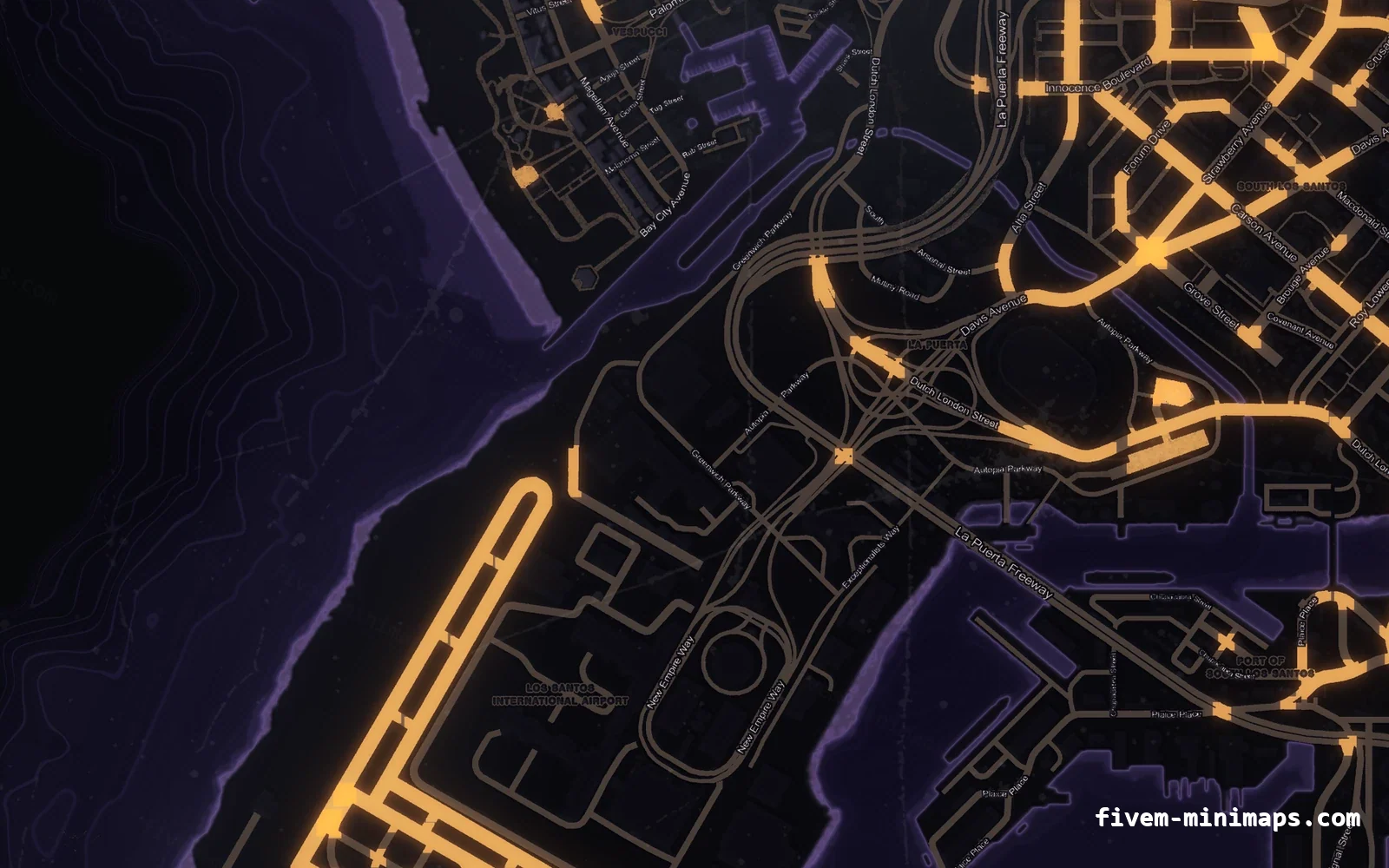 Halloween Purple Halloween minimap — The harbour Halloween Purple Halloween minimap for FiveM, the harbour
