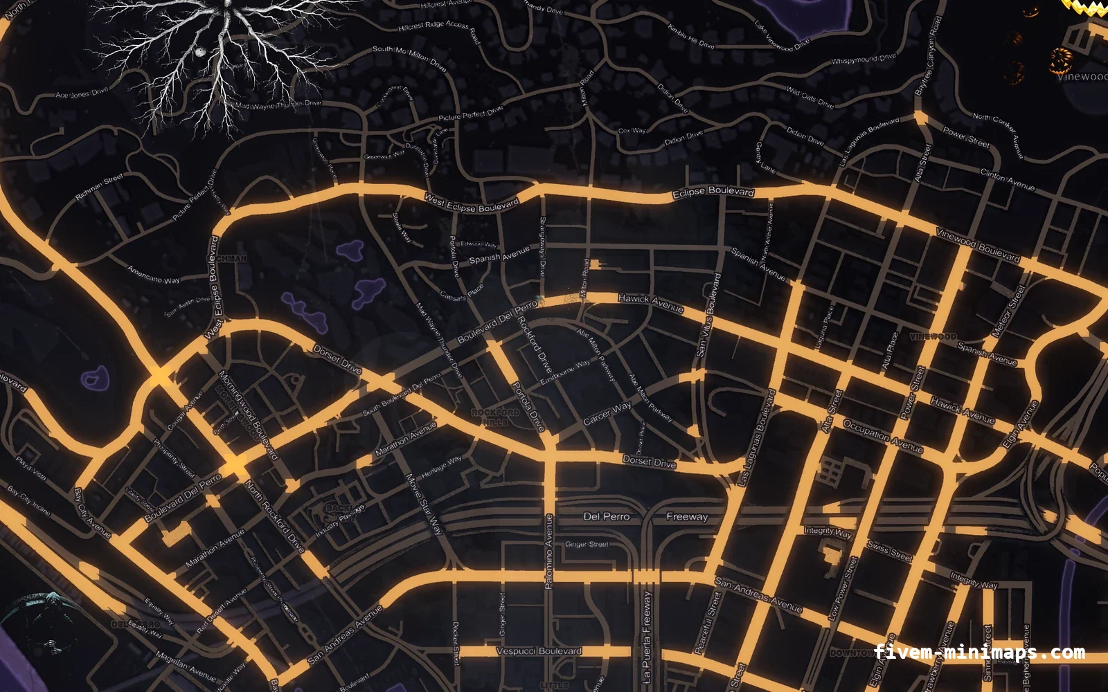 Halloween Purple Halloween minimap — Los Santos Halloween Purple Halloween minimap for FiveM, los santos