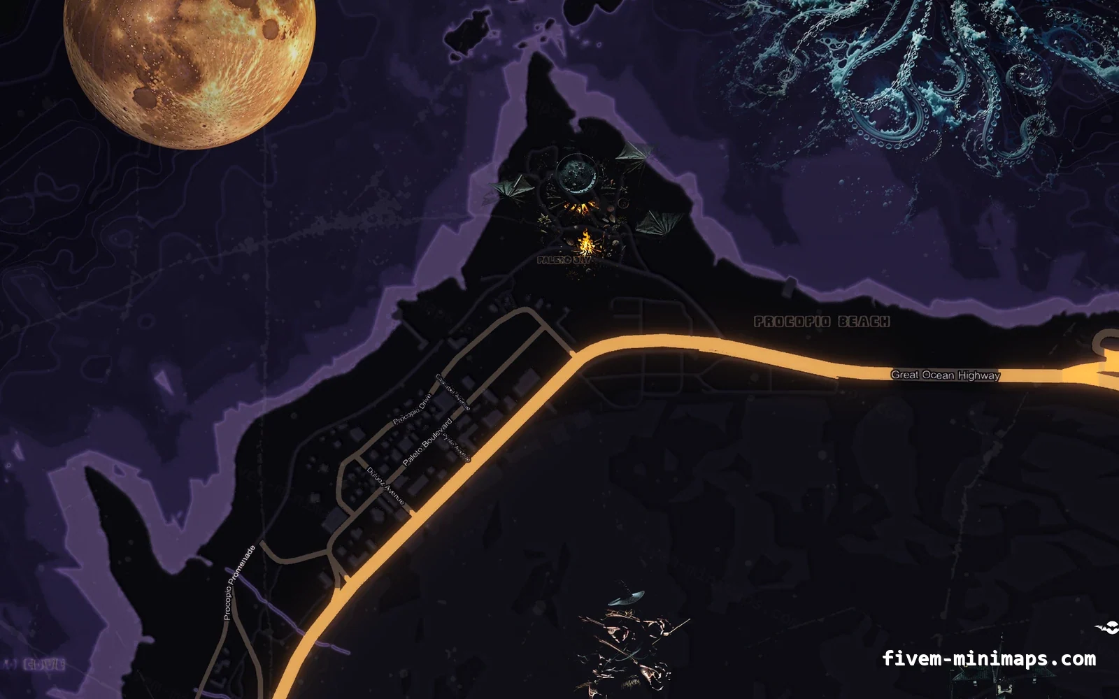 Halloween Purple Halloween minimap — Paleto Bay Halloween Purple Halloween minimap for FiveM, paleto bay