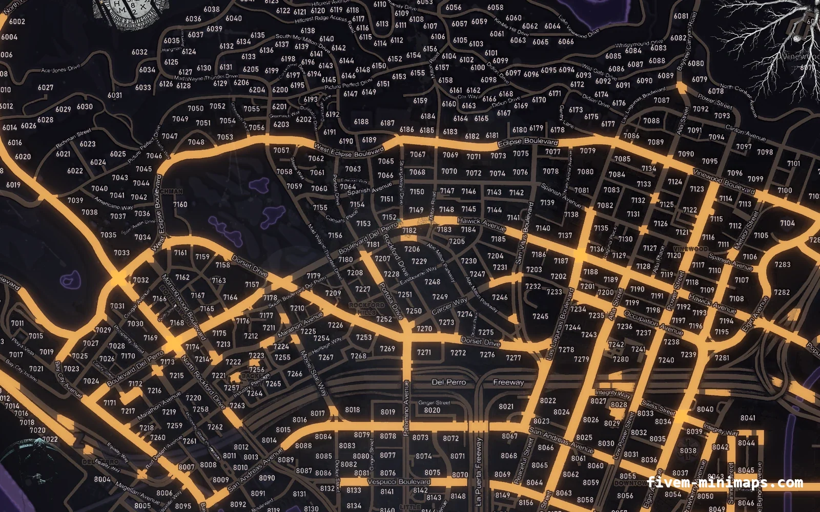Halloween Purple Halloween minimap for FiveM, los santos