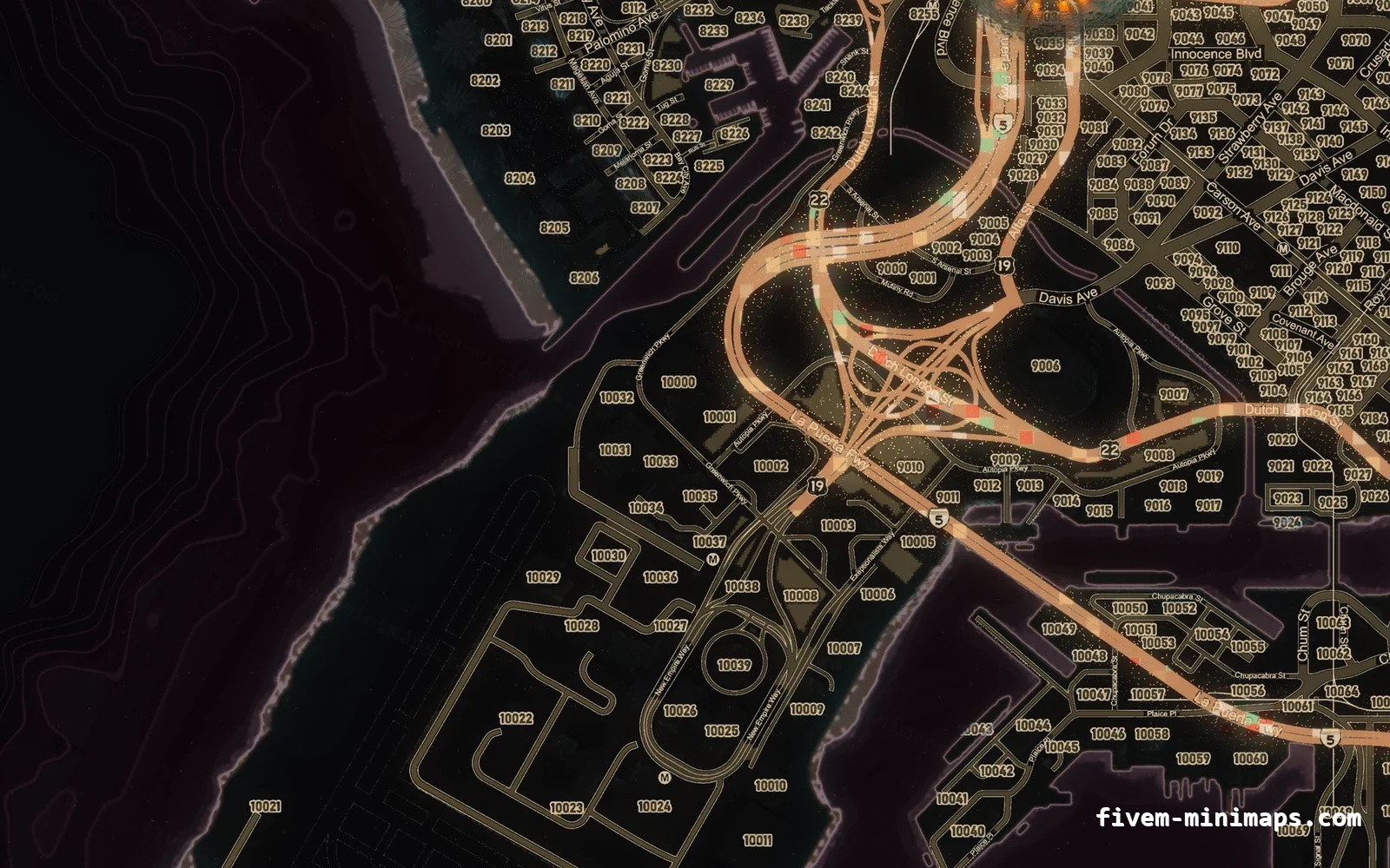 Christmas Red Christmas minimap for FiveM, the harbour