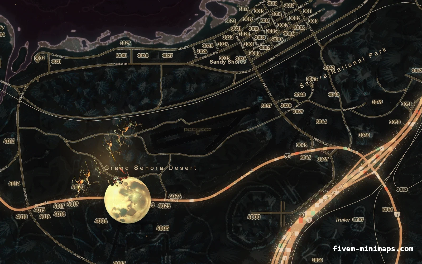 Christmas Red Christmas minimap for FiveM, sandy shores