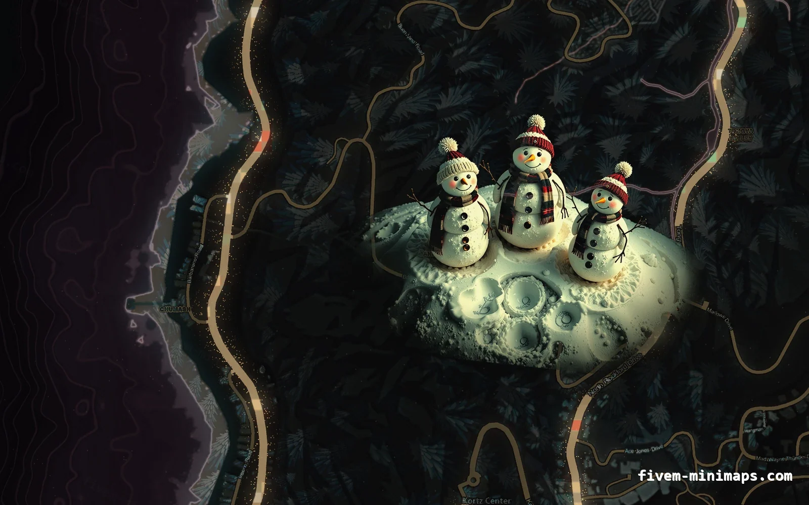 Christmas Red Christmas minimap for FiveM, the west coast