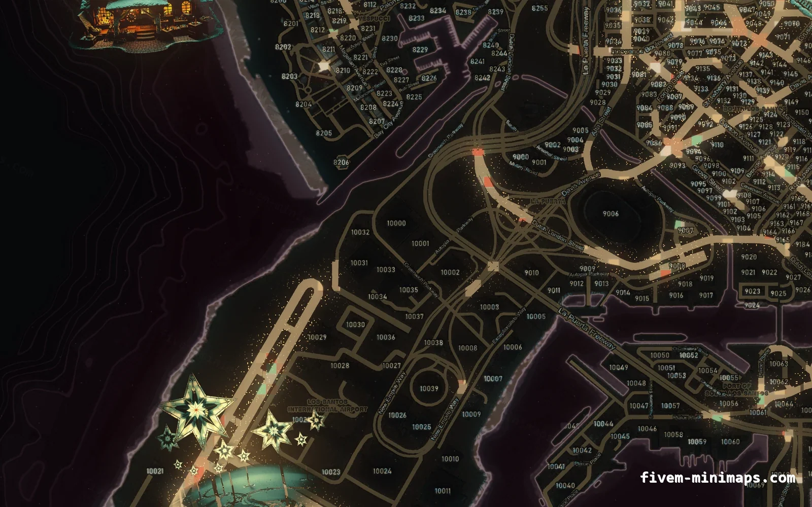 Christmas Red Christmas minimap for FiveM, the harbour