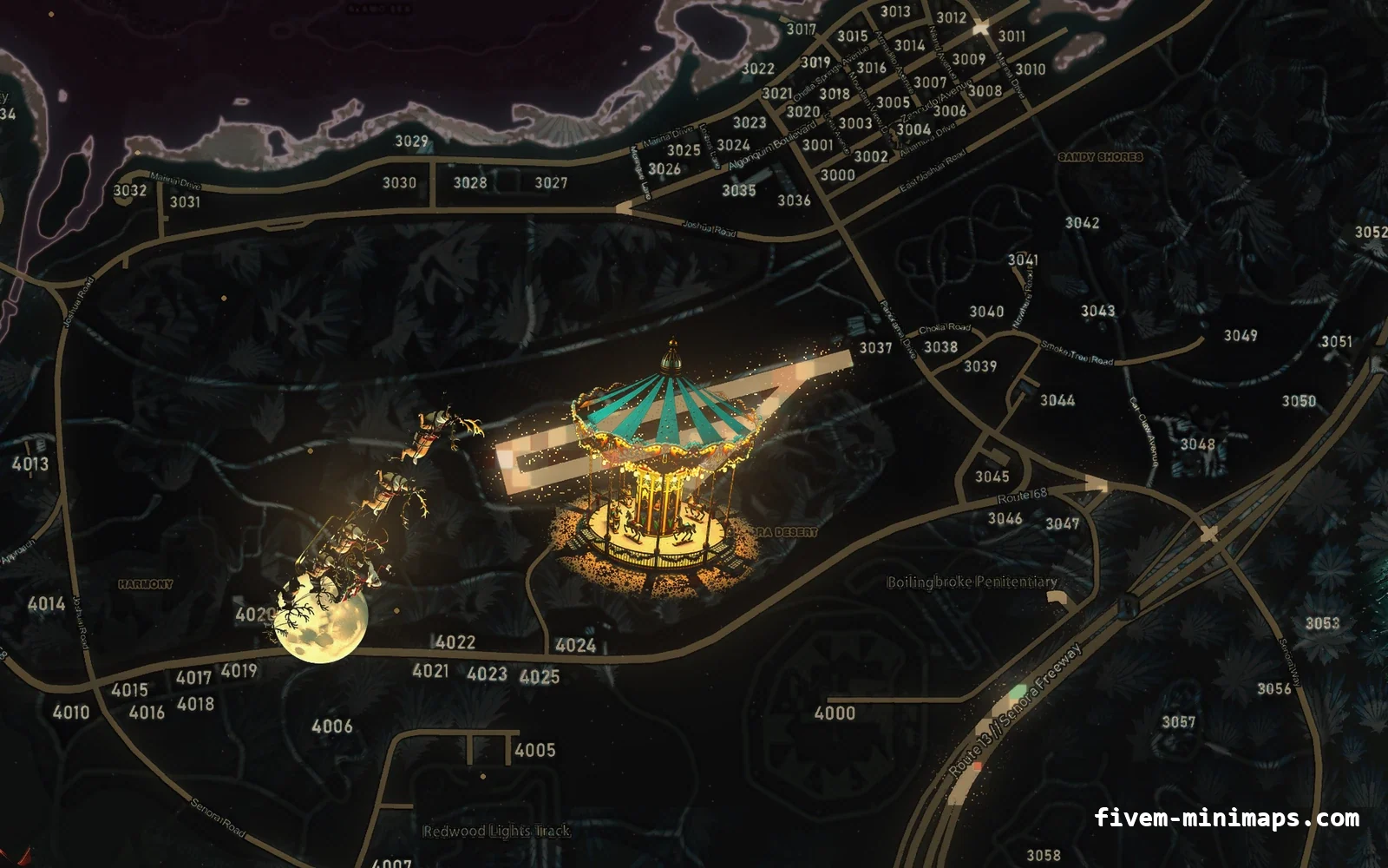 Christmas Red Christmas minimap for FiveM, sandy shores