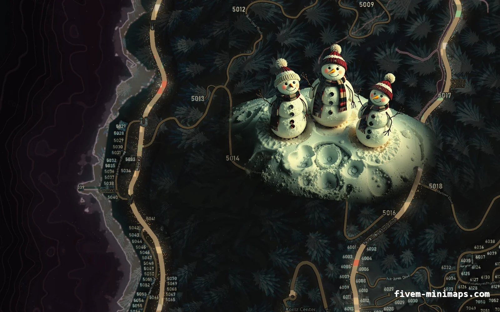 Christmas Red Christmas minimap for FiveM, the west coast