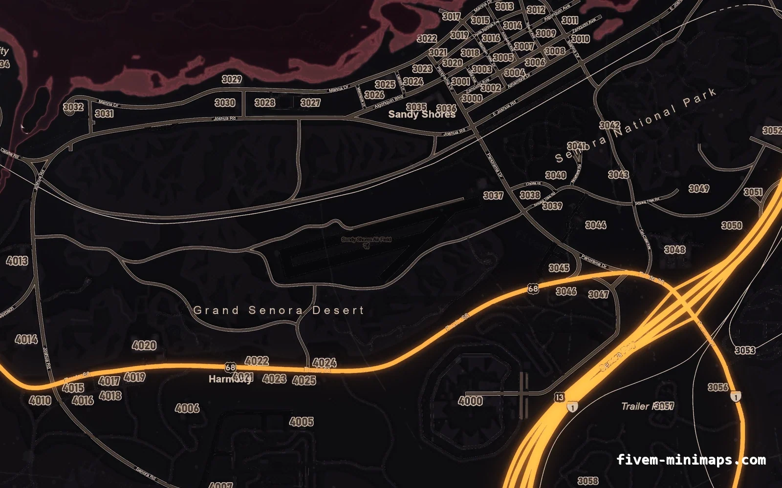 Halloween Red Halloween minimap for FiveM, sandy shores