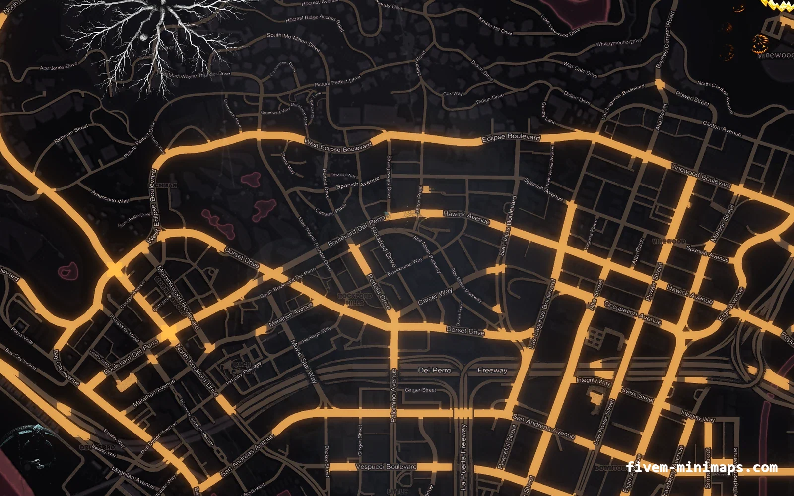 Halloween Red Halloween minimap — Los Santos Halloween Red Halloween minimap for FiveM, los santos