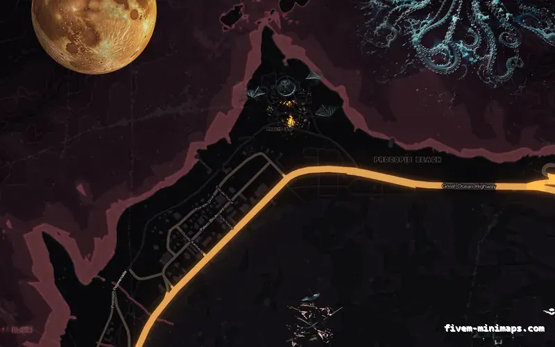 Halloween Red FiveM Halloween minimap, the whole map
