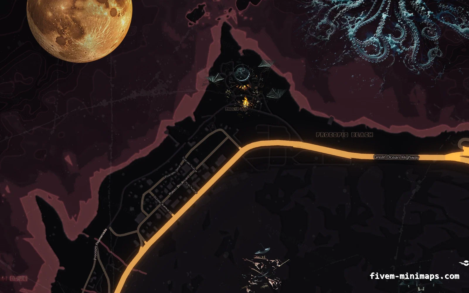 Halloween Red Halloween minimap — Paleto Bay Halloween Red Halloween minimap for FiveM, paleto bay