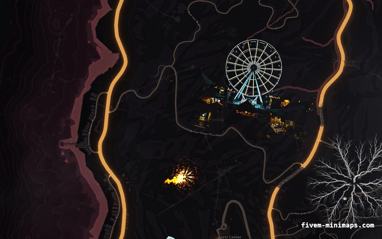 Halloween Red Halloween minimap — The west coast Halloween Red Halloween minimap for FiveM, the west coast