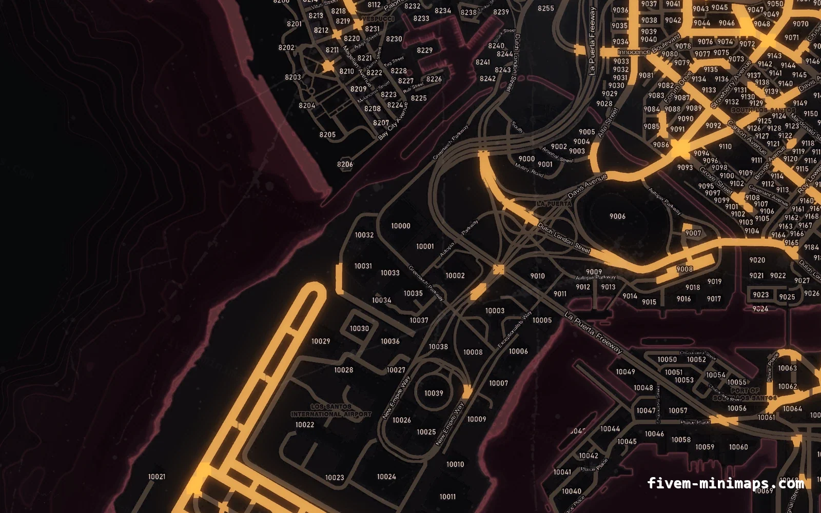 Halloween Red Halloween minimap for FiveM, the harbour