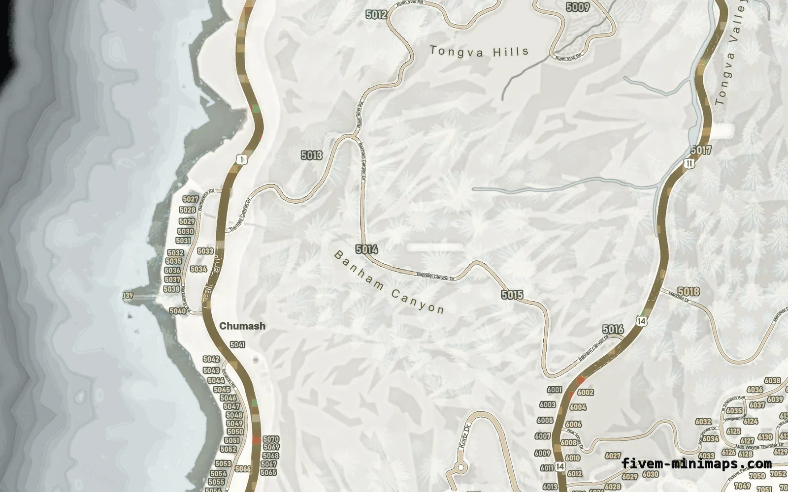 Christmas White Christmas minimap for FiveM, the west coast