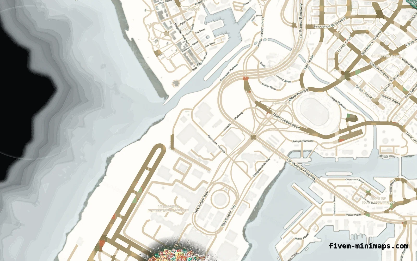 Christmas White Christmas minimap for FiveM, the harbour