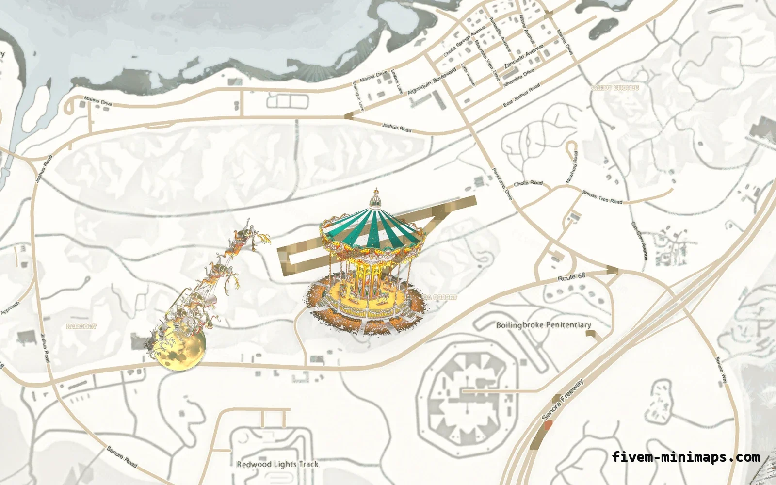 Christmas White Christmas minimap for FiveM, sandy shores
