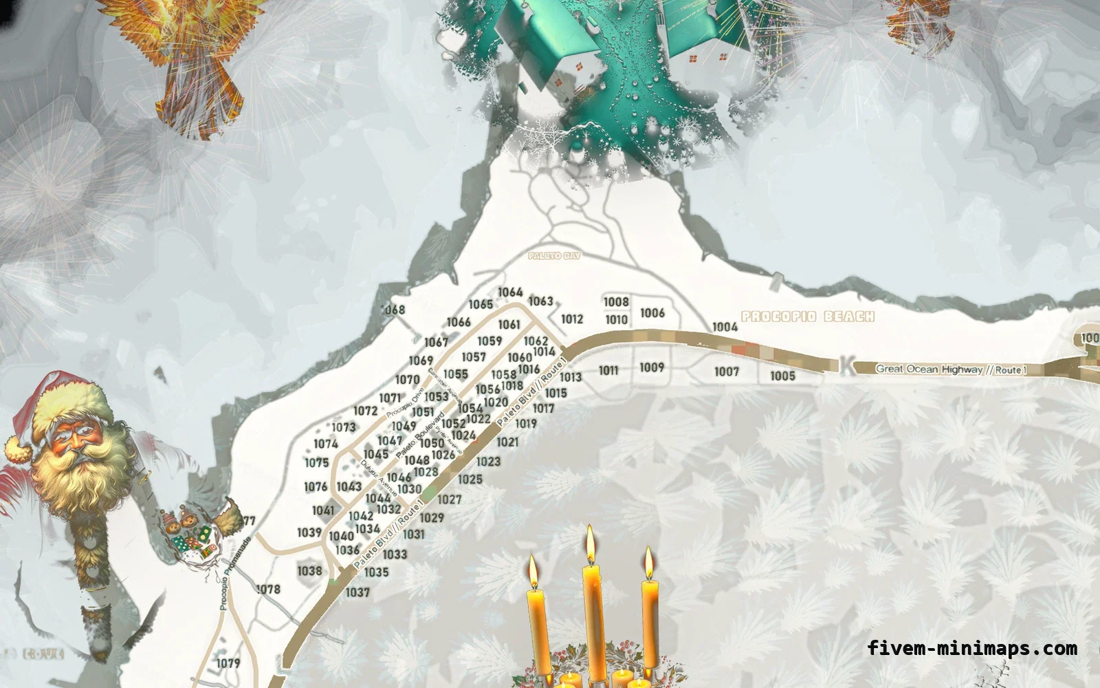 Christmas White Christmas minimap for FiveM, paleto bay