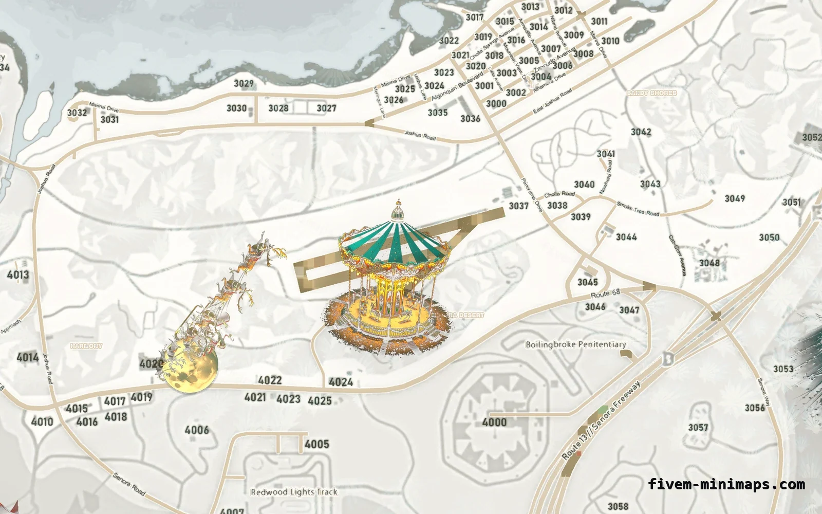 Christmas White Christmas minimap for FiveM, sandy shores