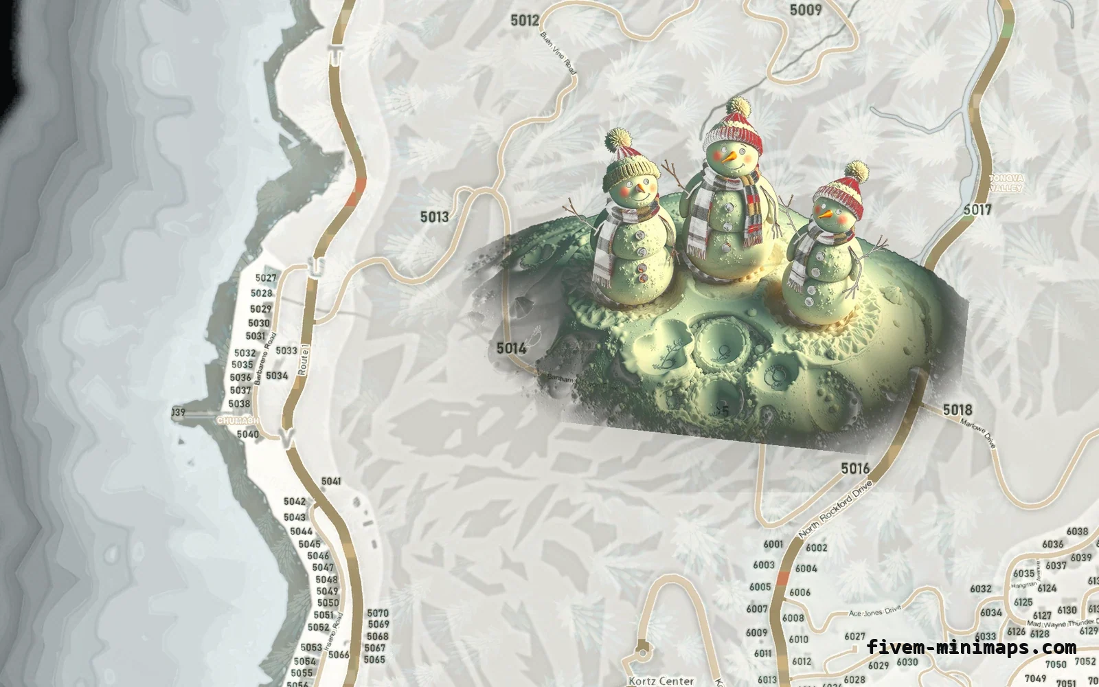 Christmas White Christmas minimap for FiveM, the west coast