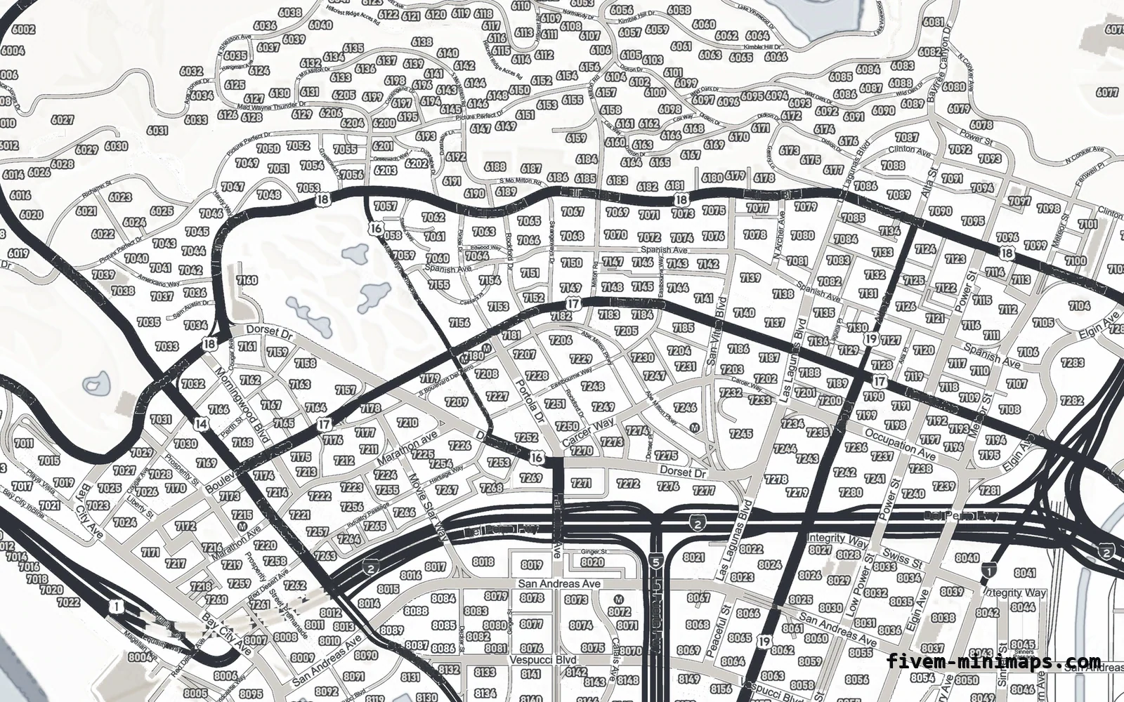 White minimap on the google style base map